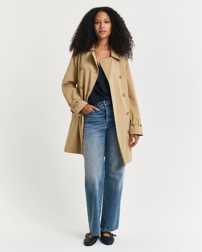 Trenchcoat i bomuld