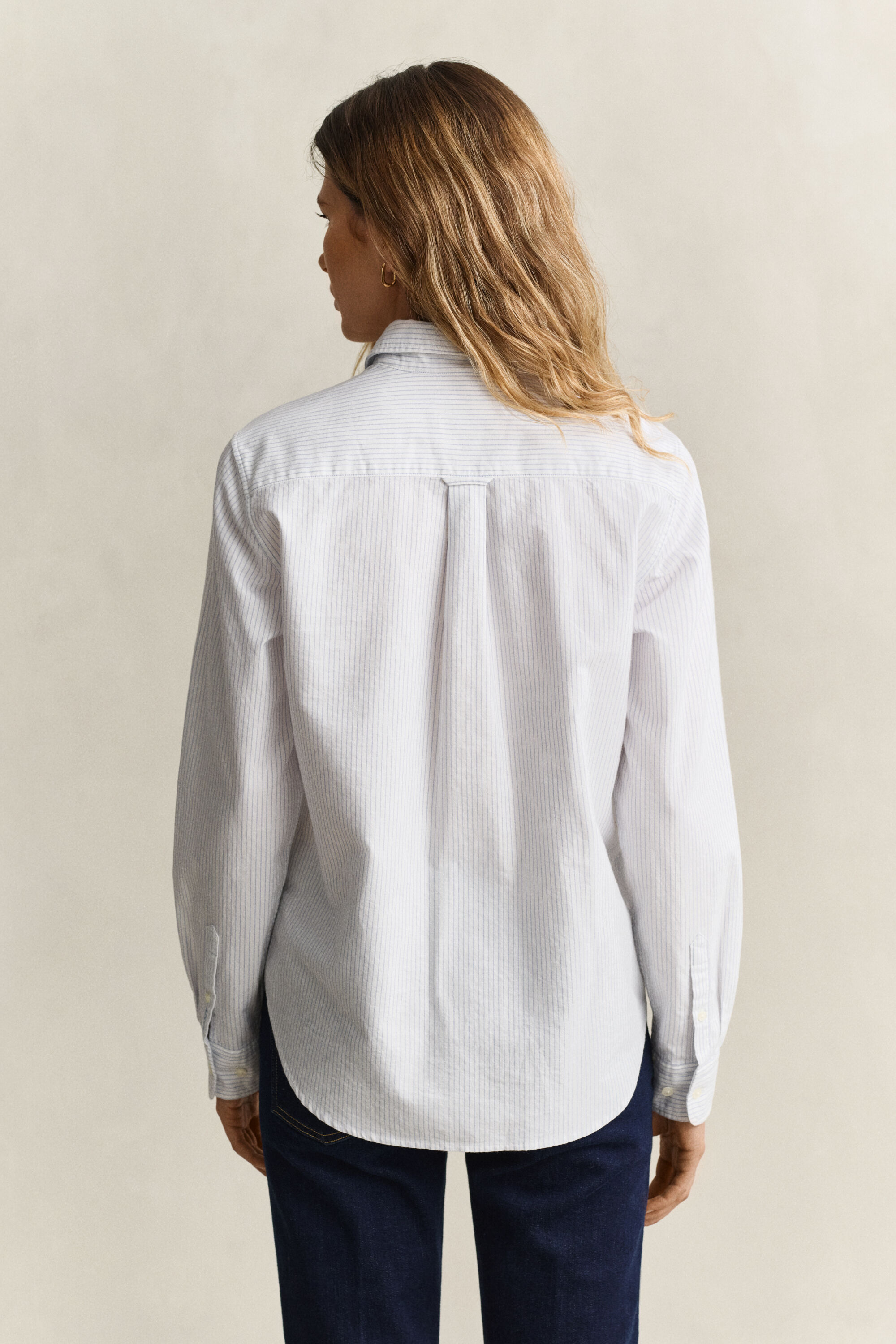 Gant x Yale stribet Oxford skjorte