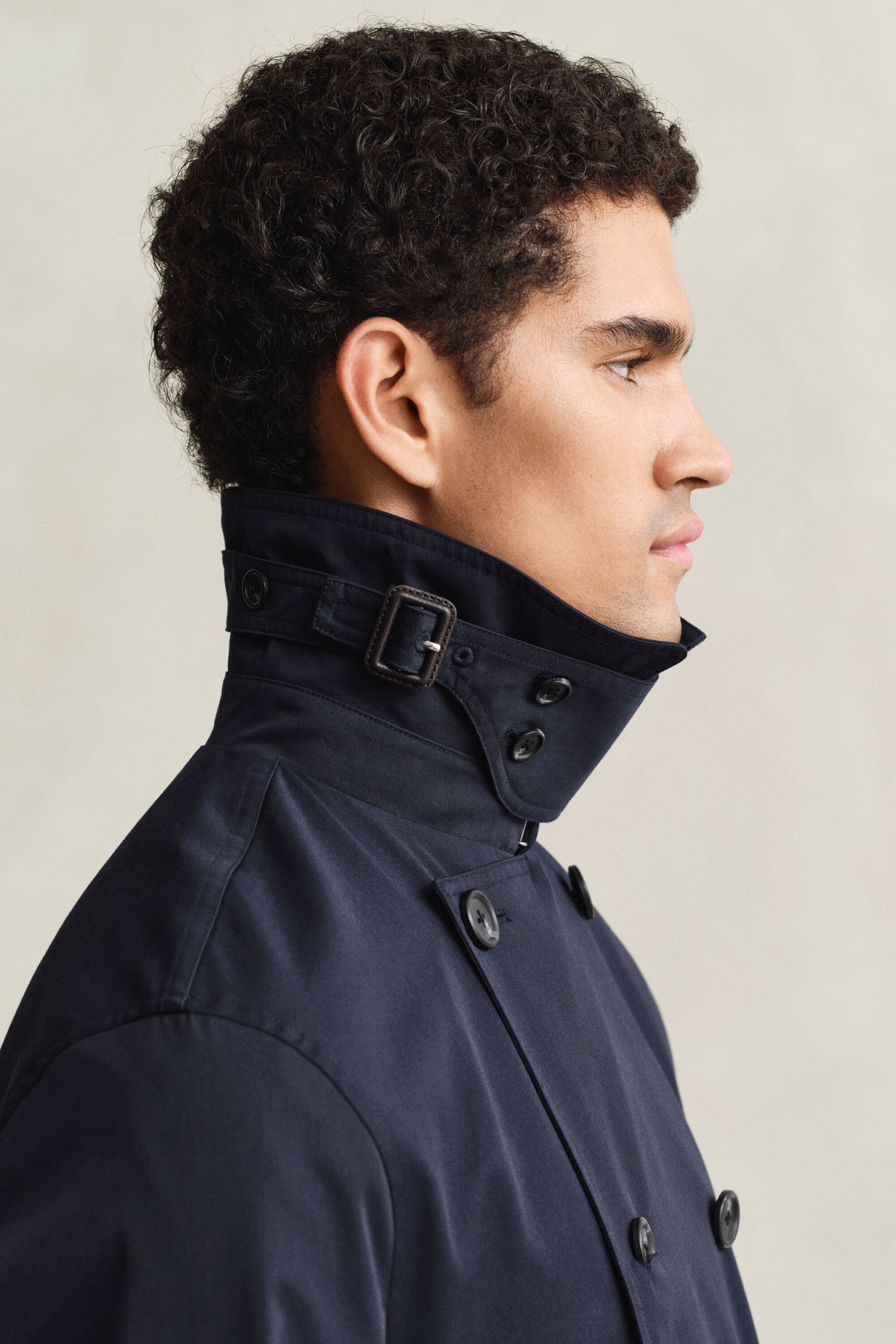 Trenchcoat i bomuldsblanding