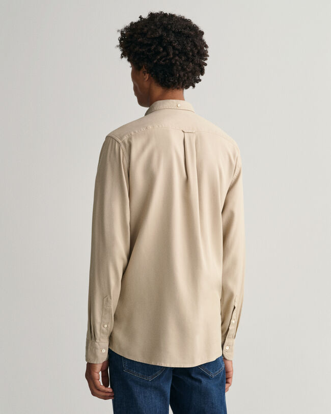 Regular fit garment-dyed lyocell-skjorte