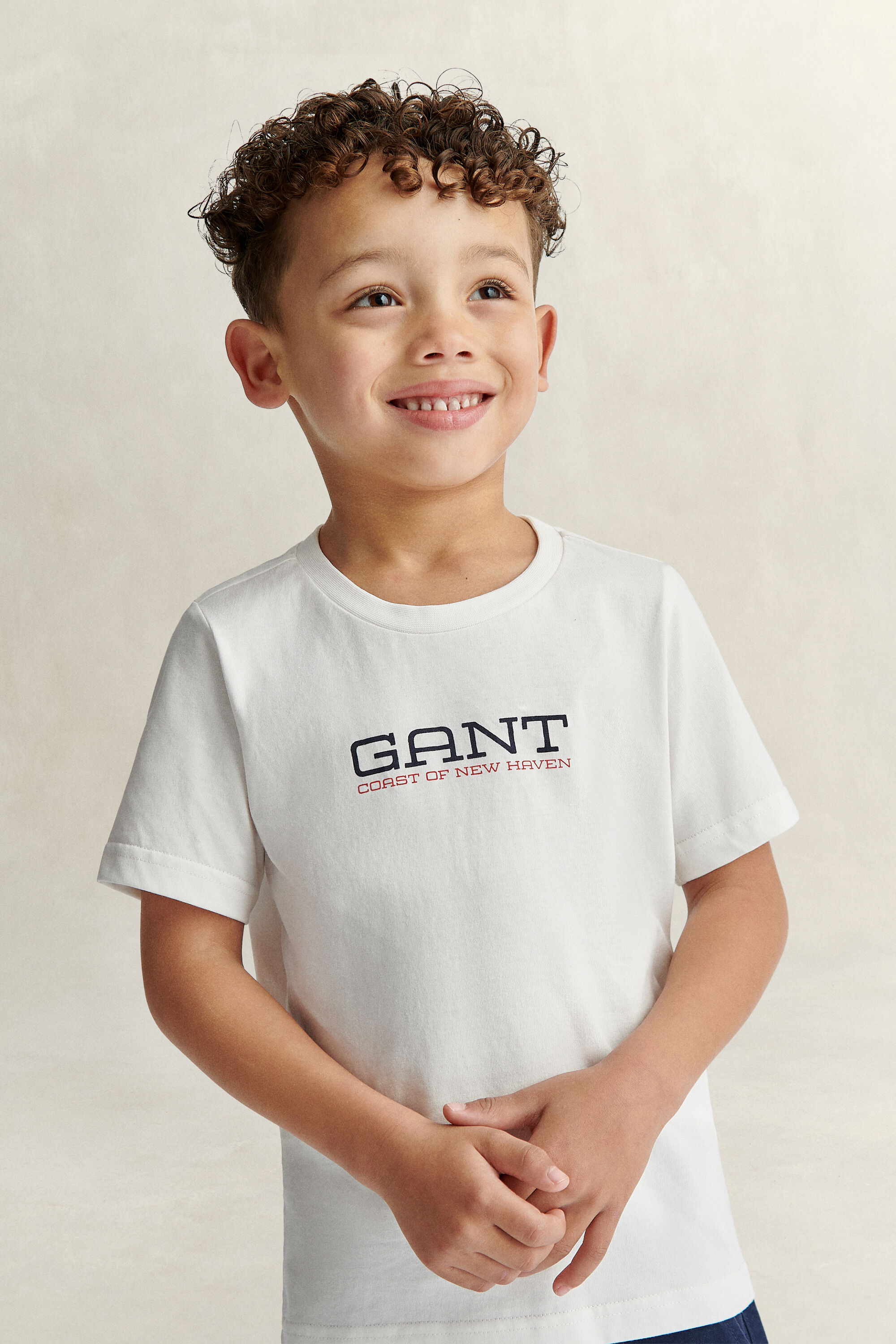 Boys T-shirt med kystgrafik
