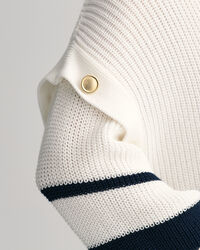 Oversized stribet sweater med crewneck