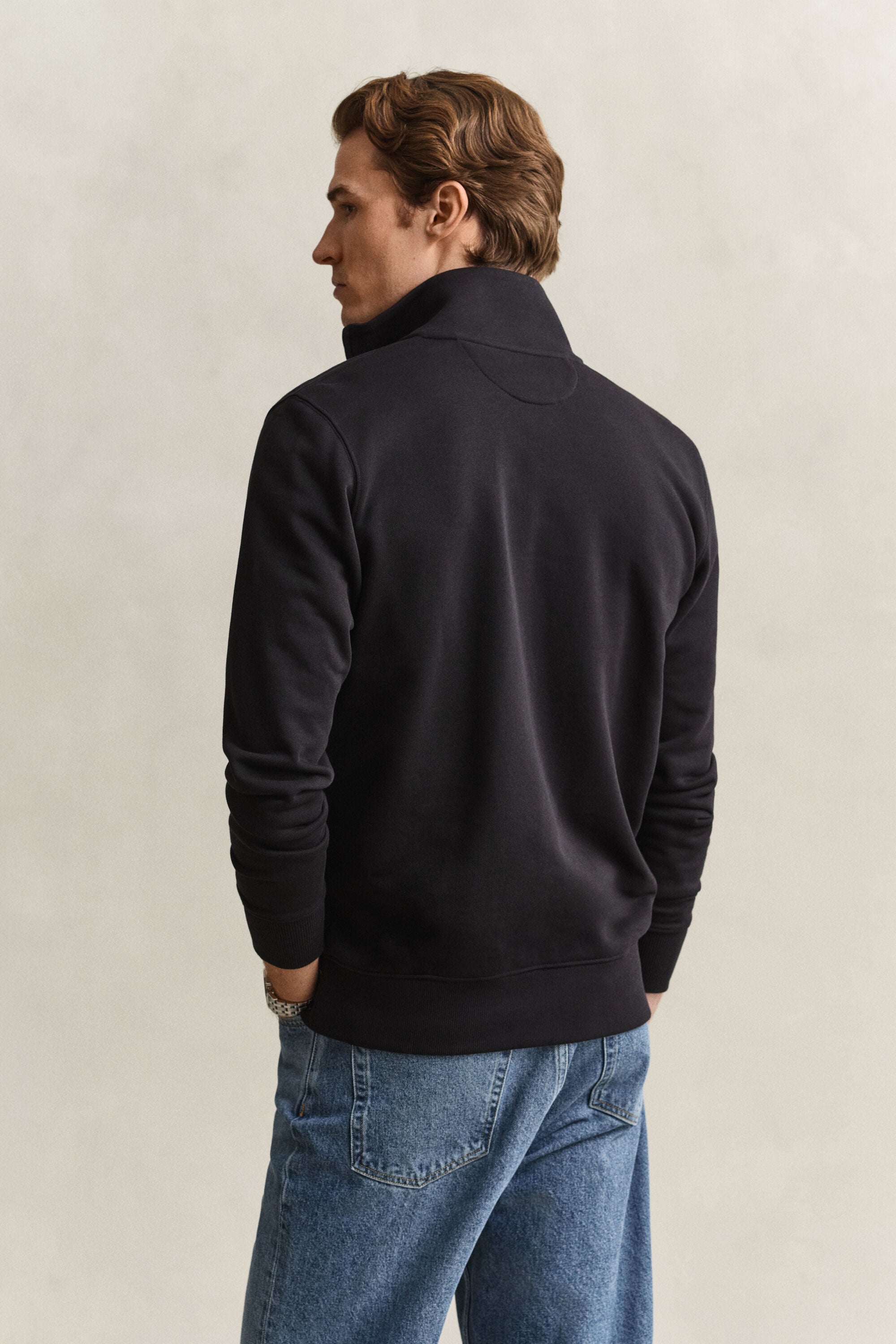 Shield sweatshirt med lynlås