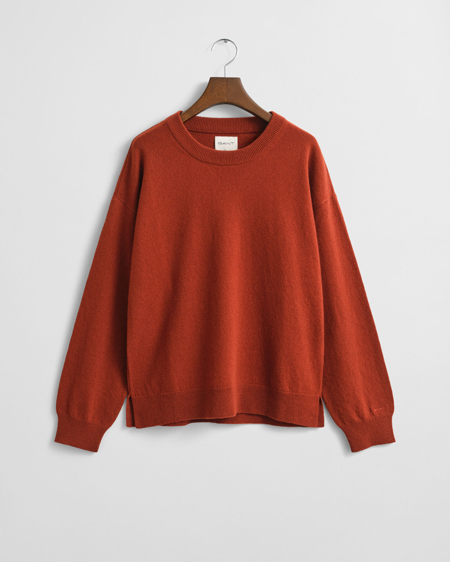 Crewneck sweater i ekstra fin lammeuld