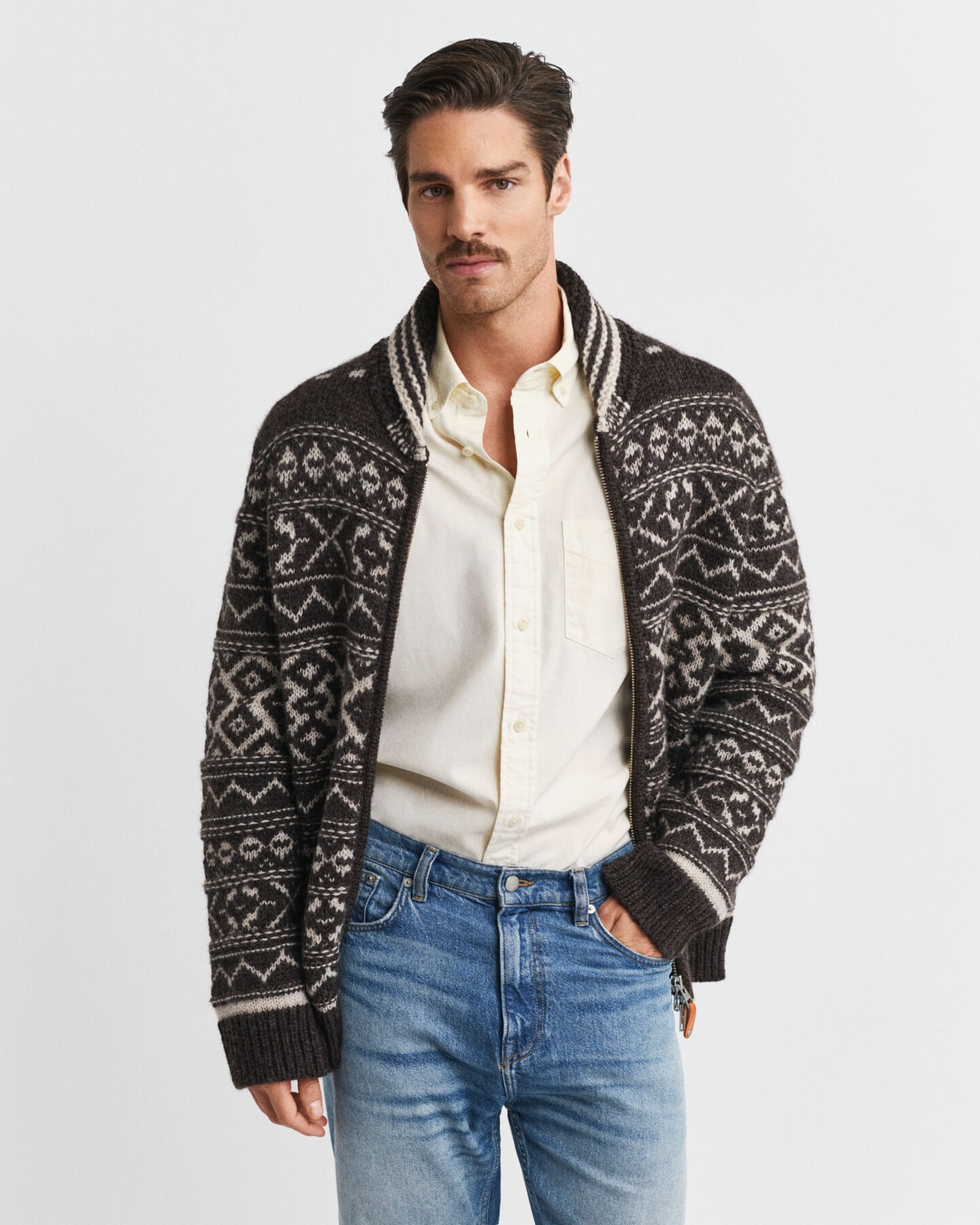 Cardigan i jacquard