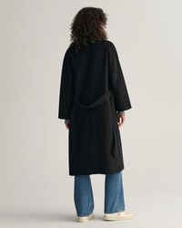 H&aring;ndsyet frakke med b&aelig;lte