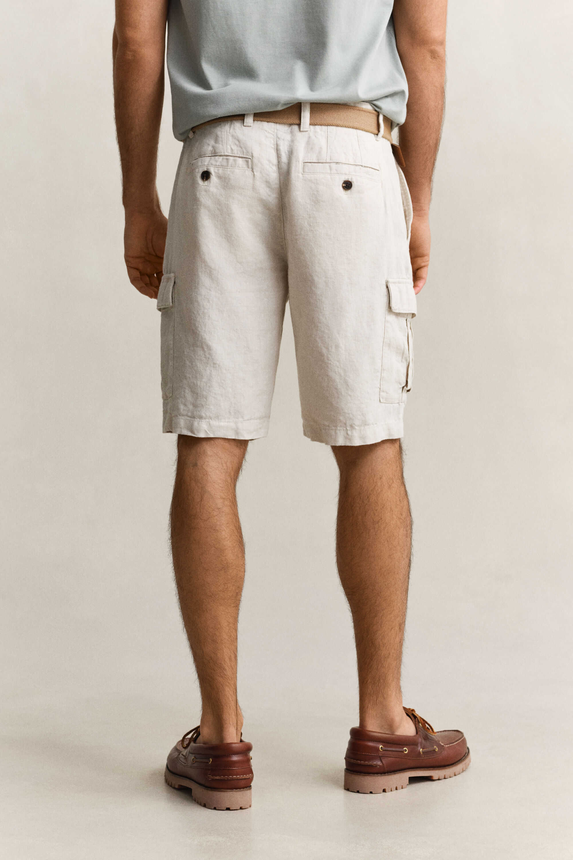 Cargo shorts i hør