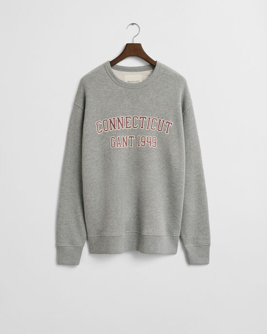 Sweatshirt med college-grafik og crewneck