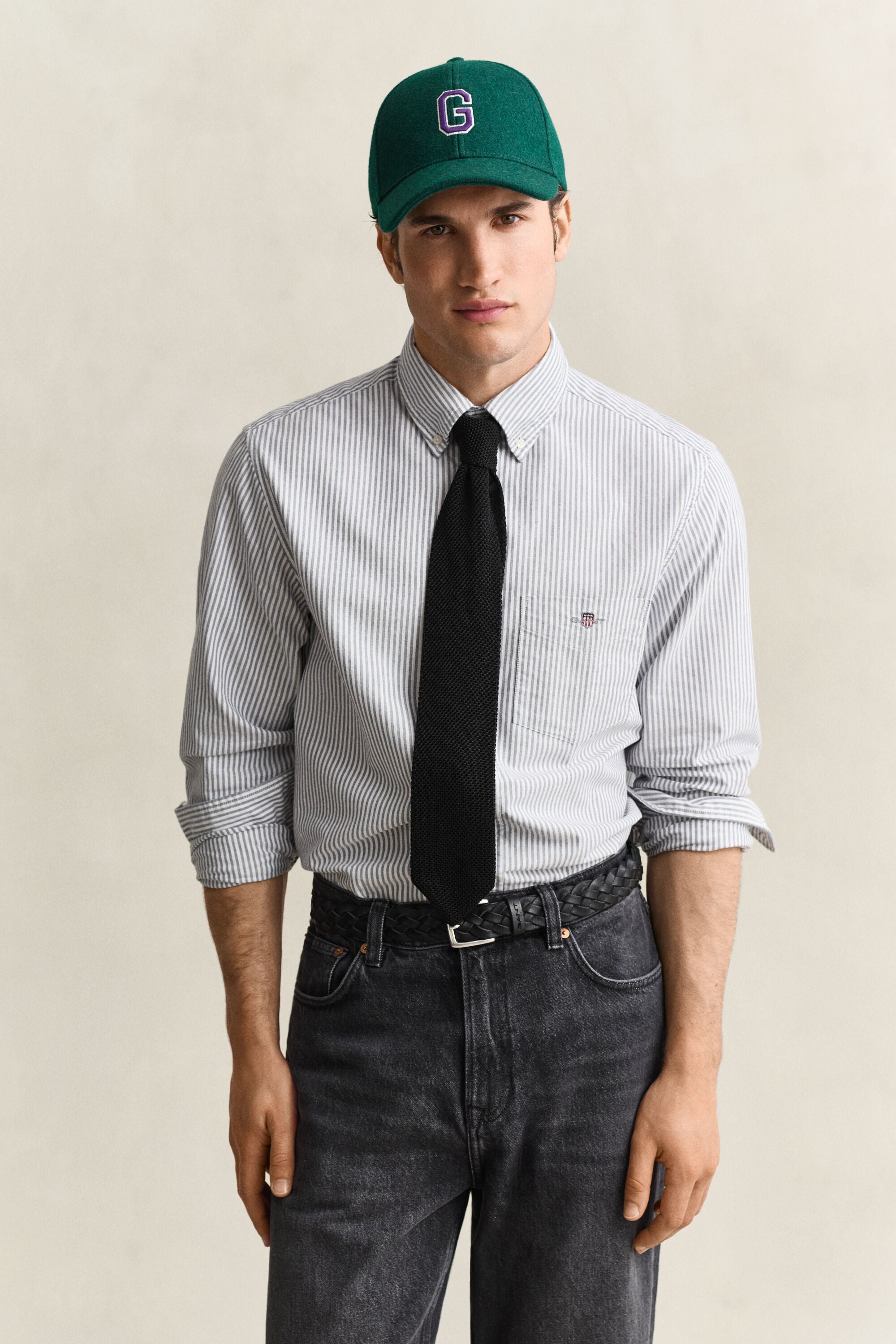 Classic Regular Oxford skjorte med striber