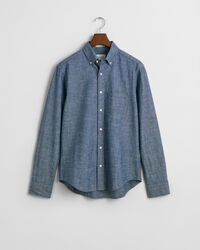 Regular fit indigo chambray skjorte