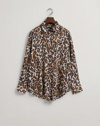 Relaxed fit Leopard modal skjorte