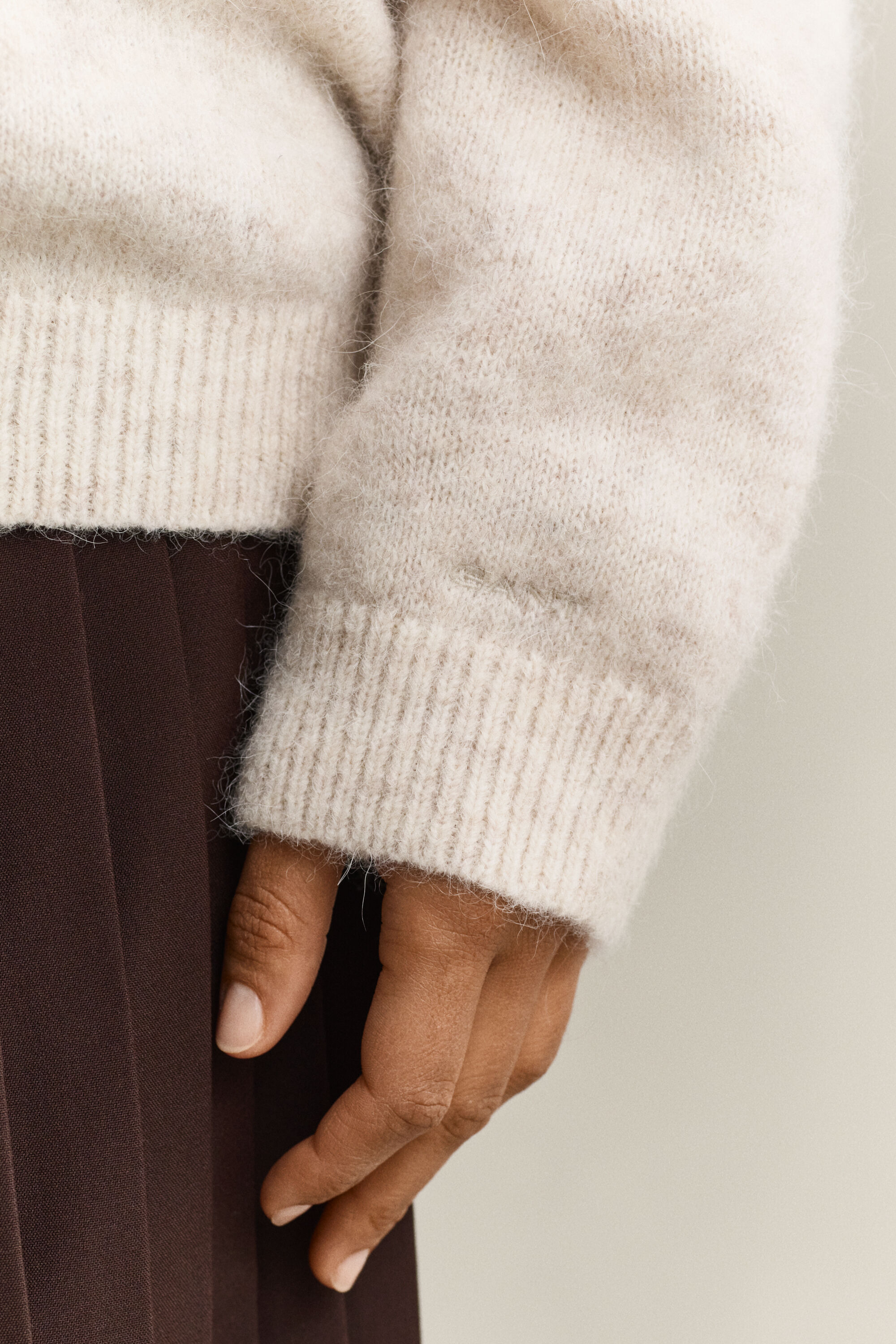 Sweater i blanding af alpakauld