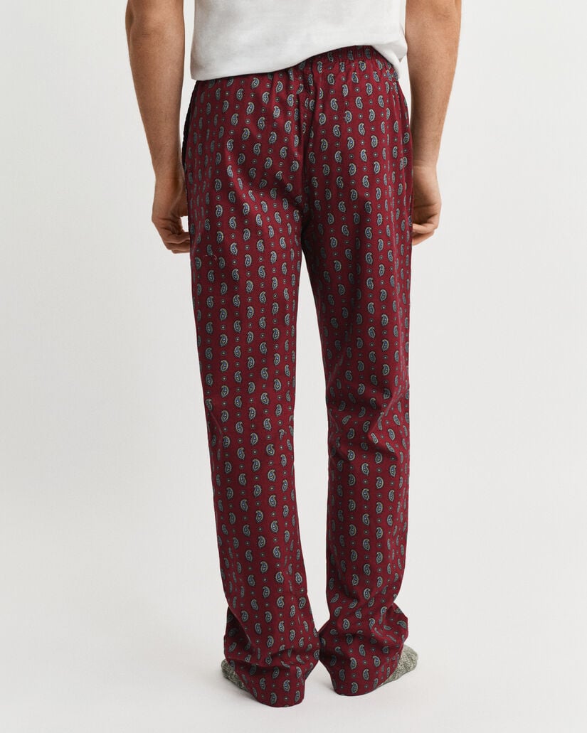 Pyjamasbukser af flannel med paisley-tryk