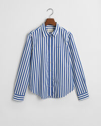 Regular fit poplinskjorte med brede striber