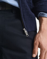 Sweater med mikrotekstur og lynlås