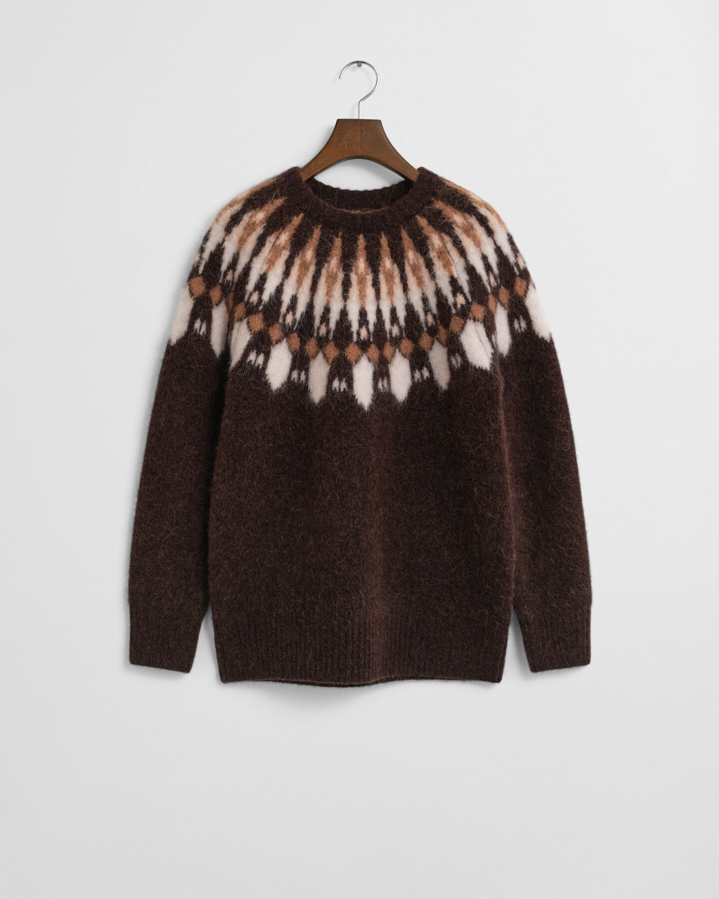 Fair Isle sweater i alpakablanding med crewneck