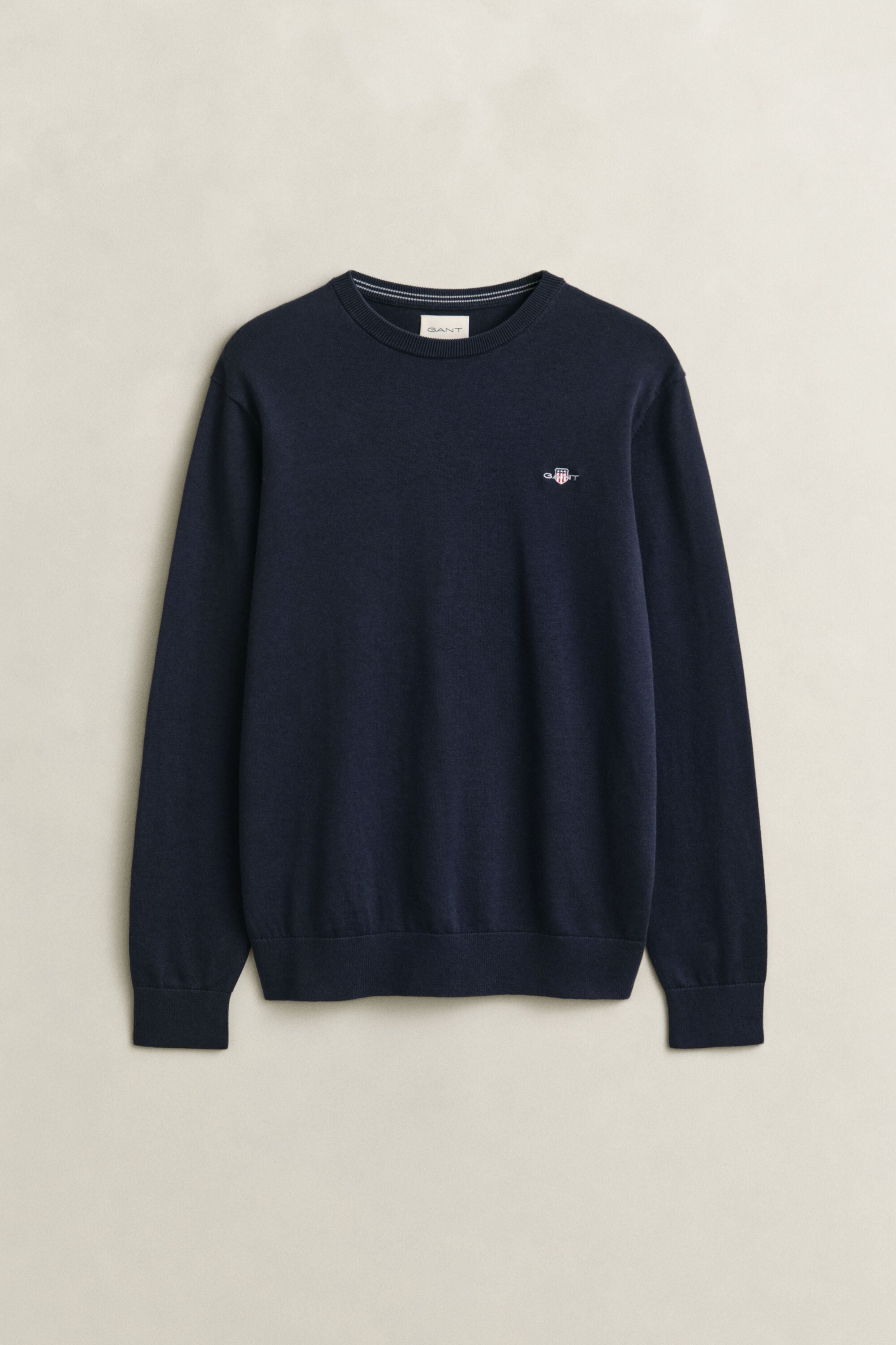 Crewneck sweater i bomuld
