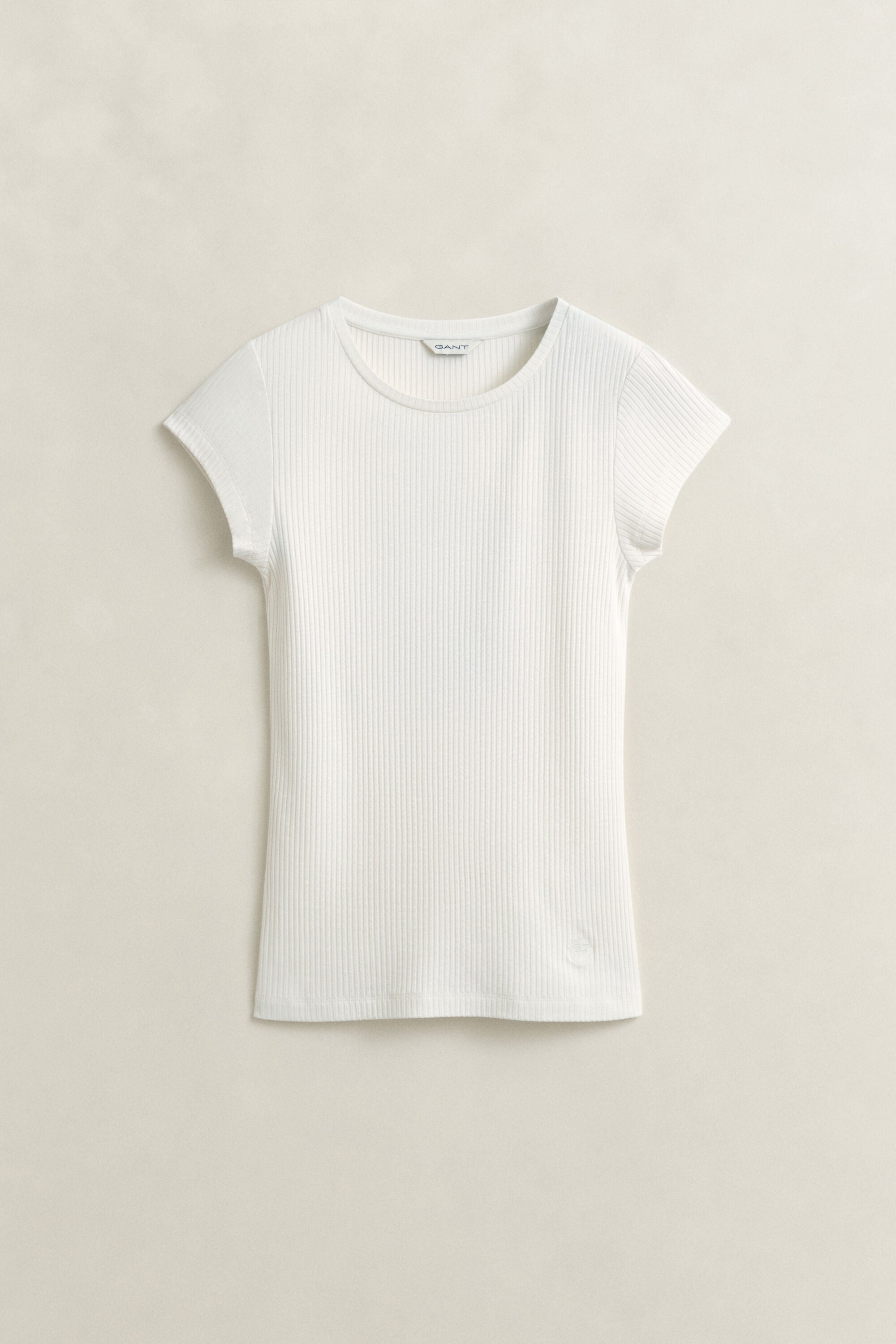 Slim ribstrikket T-shirt