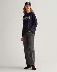 USA Graphic lang&aelig;rmet T-shirt