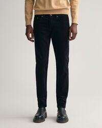 Slim fit jeans af jernbanefløjl