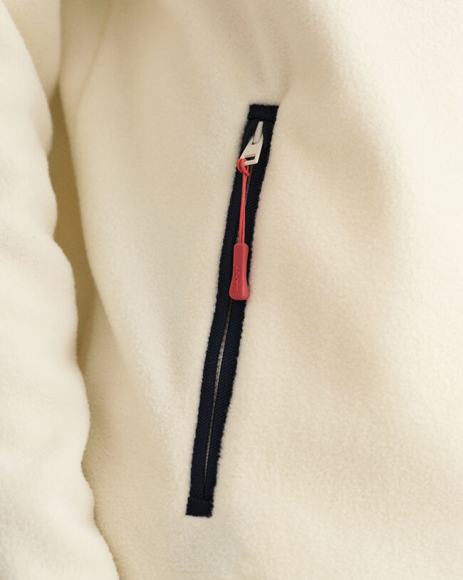 Let fleece sweater med halv lynlås