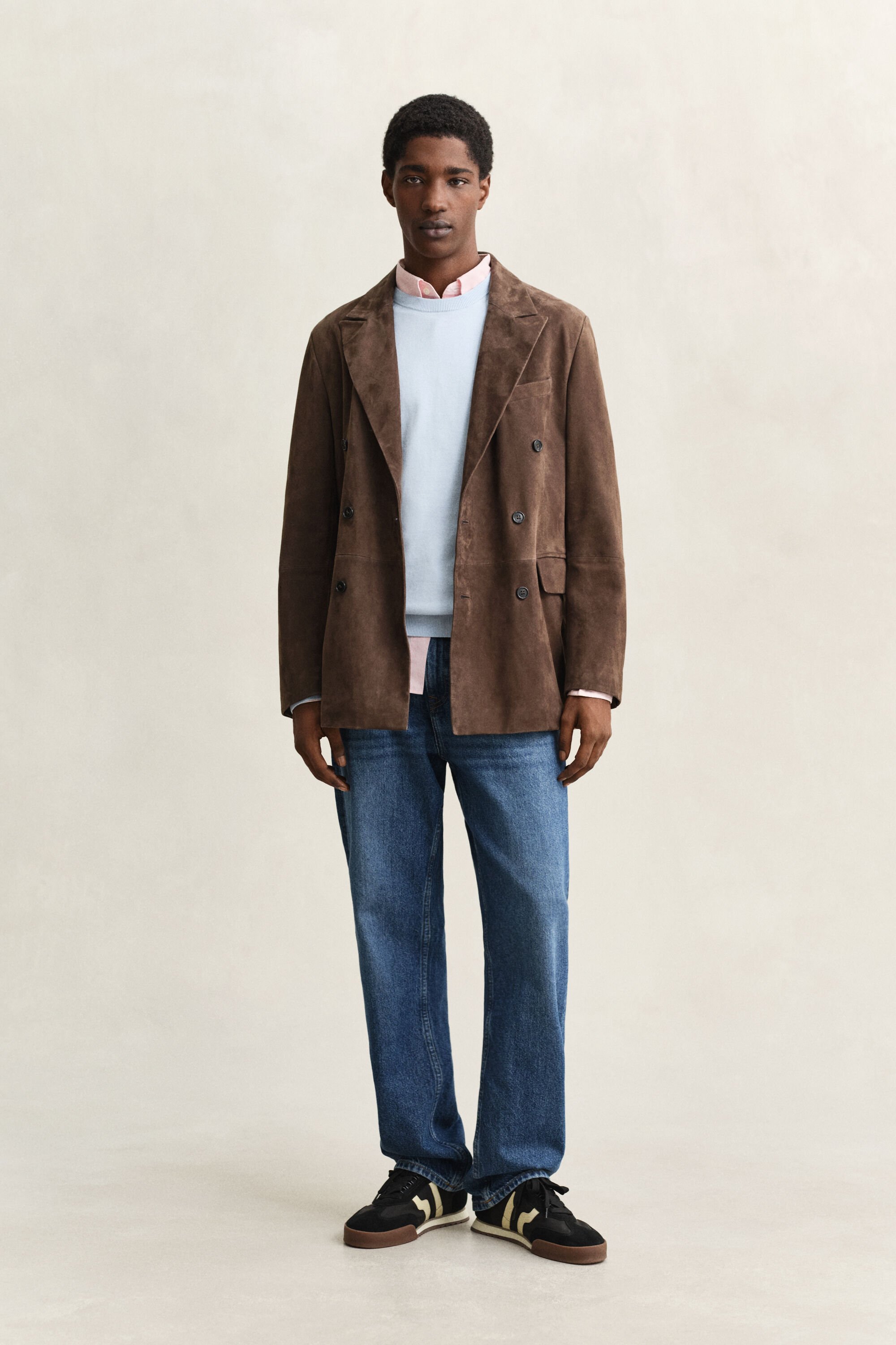 Crewneck sweater i bomuld