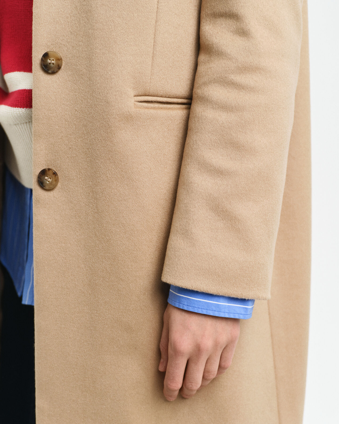 Klassisk uldfrakke med skræddersyet pasform