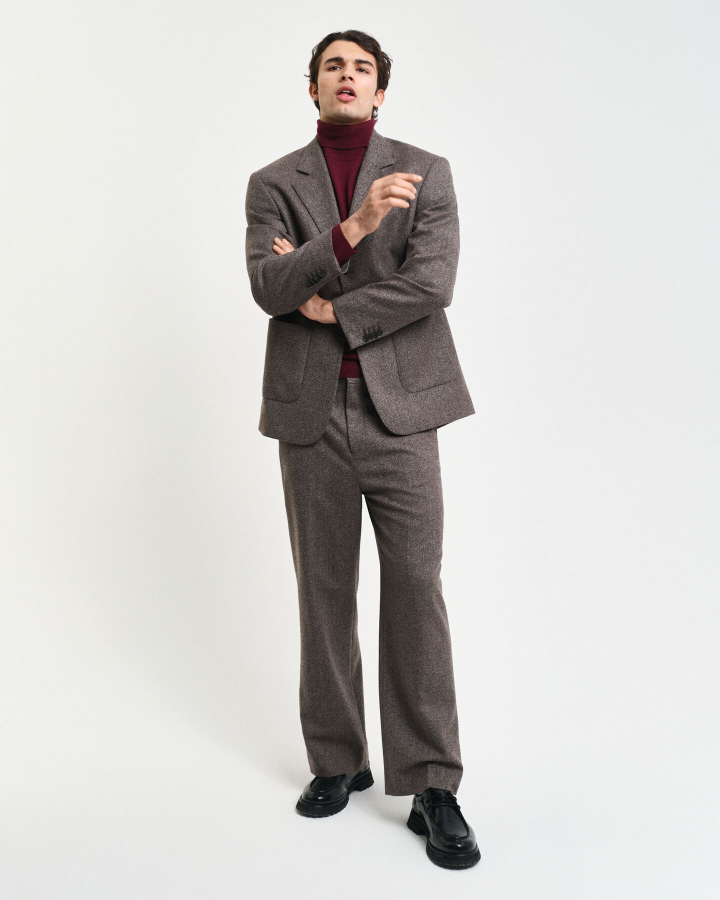 Rullekrave sweater af ekstra fin merinould