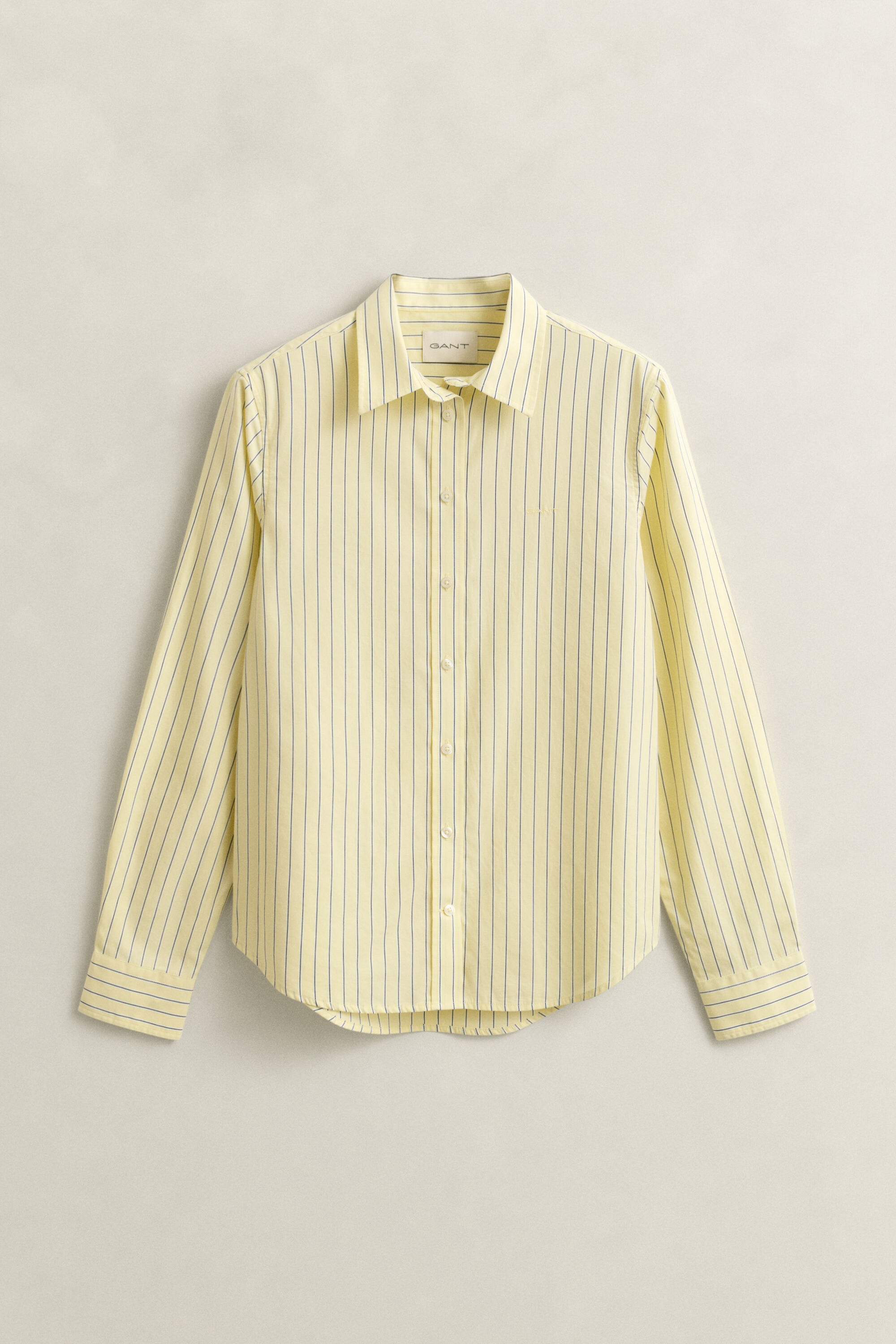 Regular fit klassisk stribet poplin-skjorte