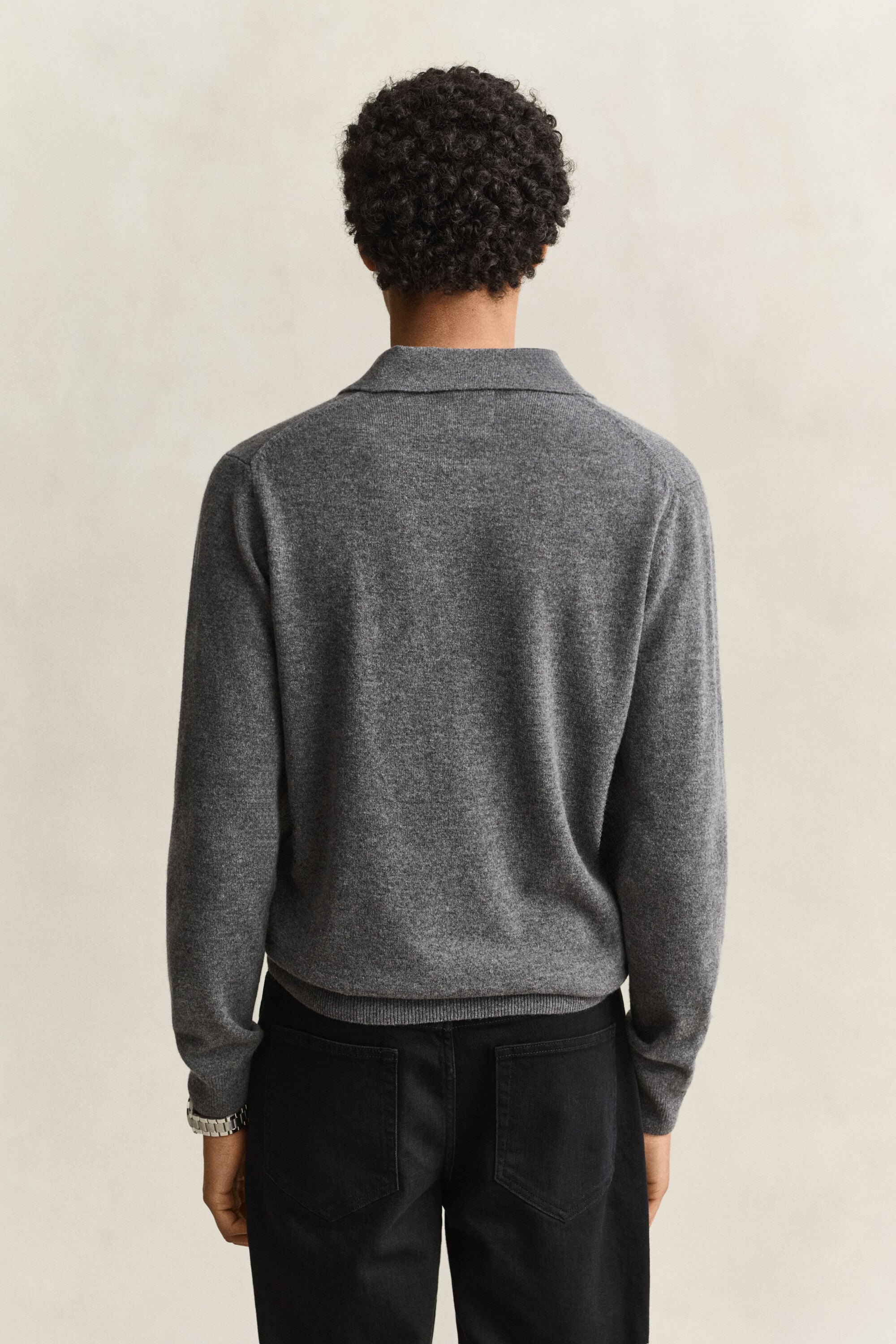 Polosweater af ekstra fin lammeuld