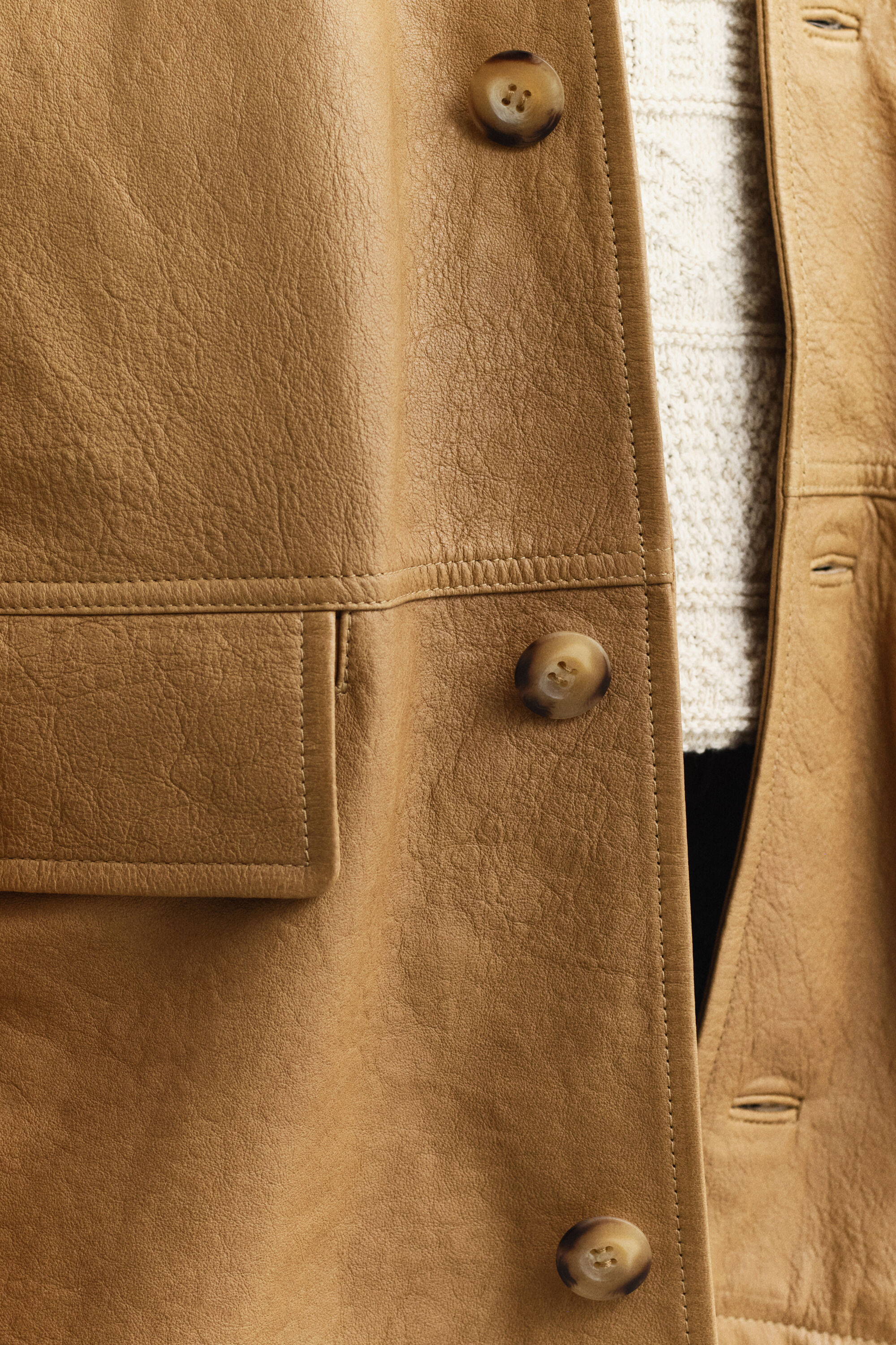 Decker jakke af læder