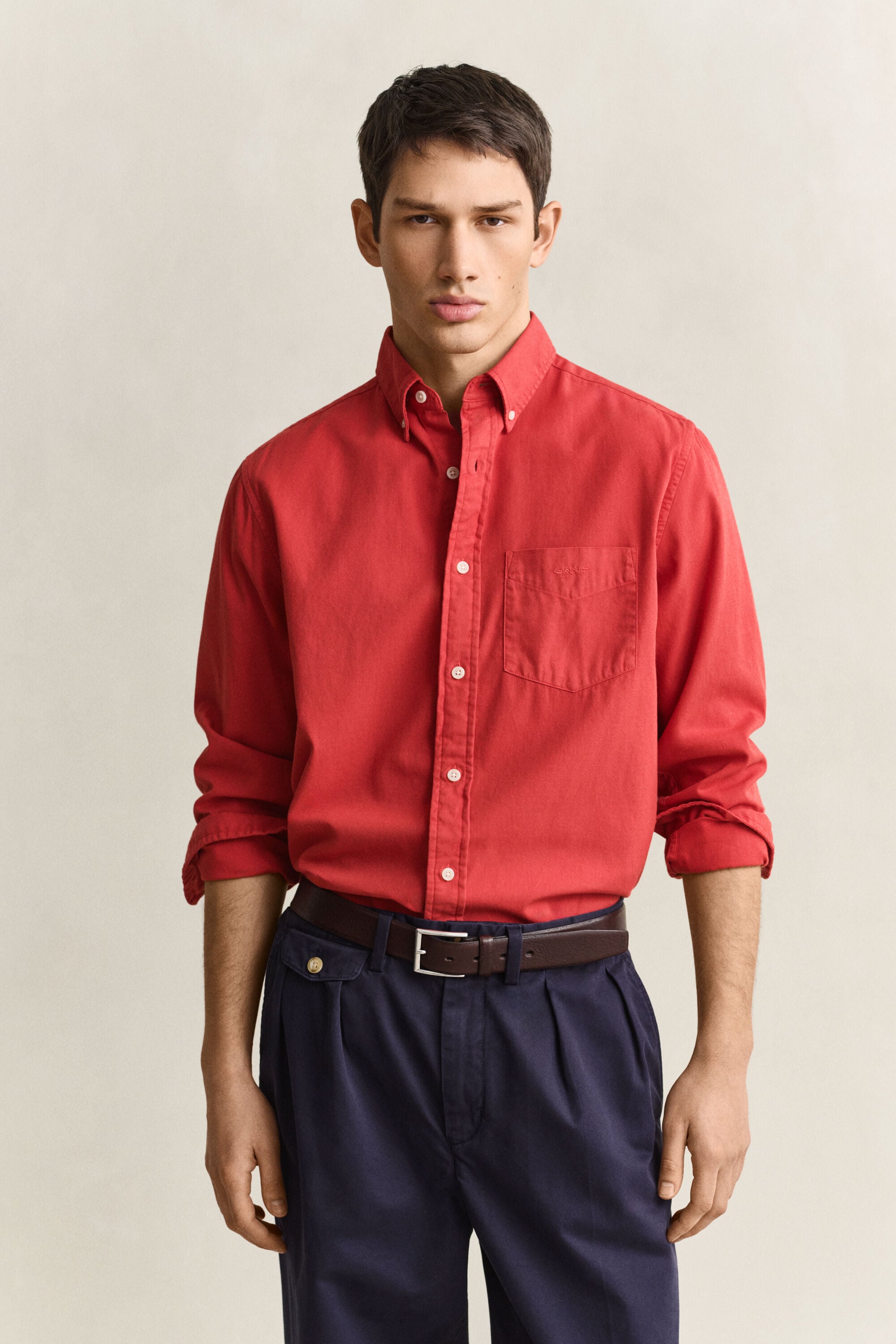 Regular fit skjorte af twill