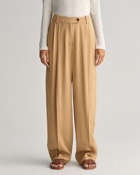 Loose fit lavtaljede chinobukser med brede ben