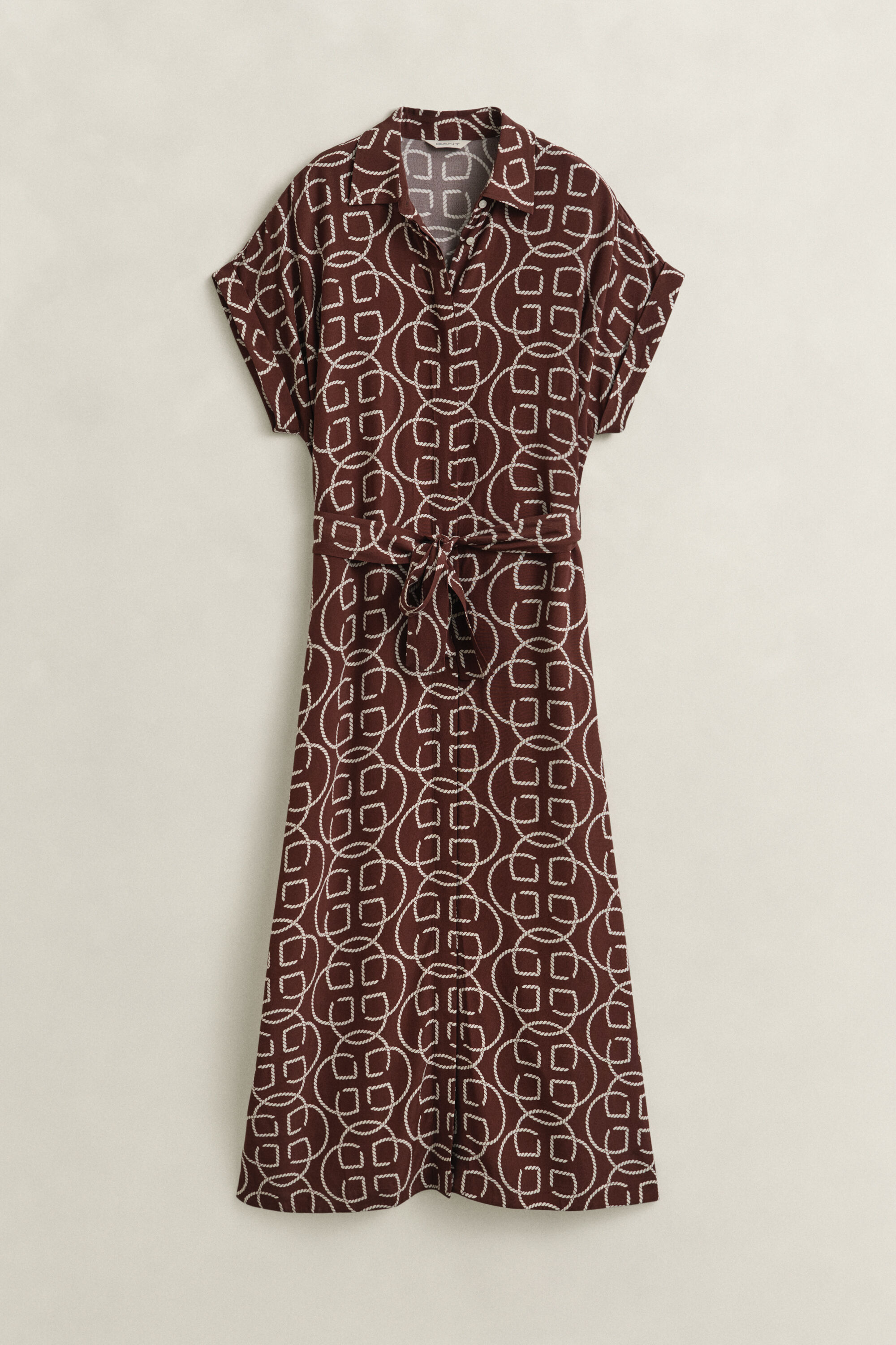 Monogram kjole med korte ærmer