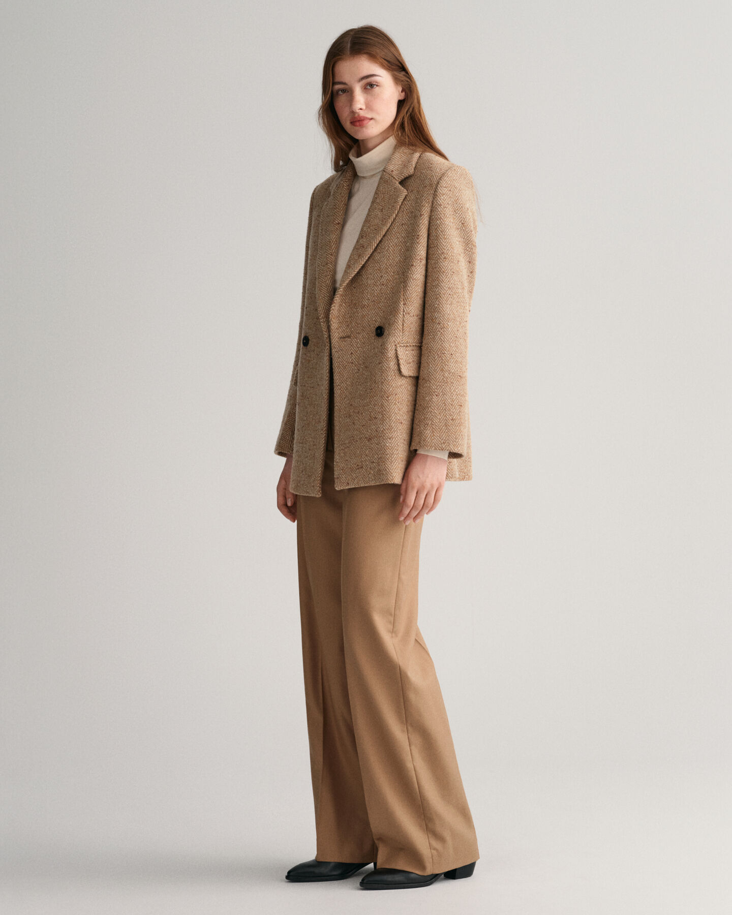 Bukser med høj talje og lige ben