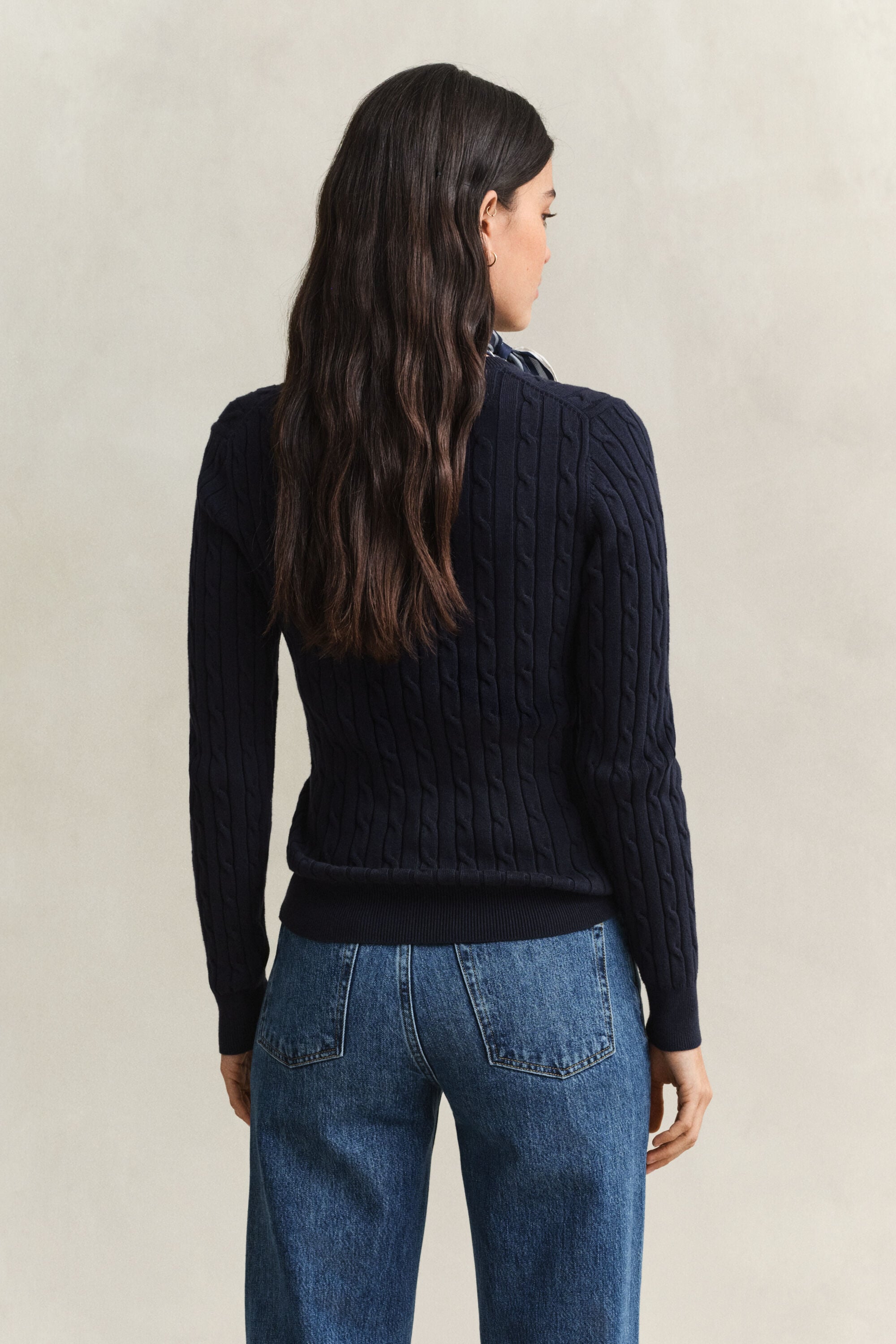Classic sweater med kabelstrik
