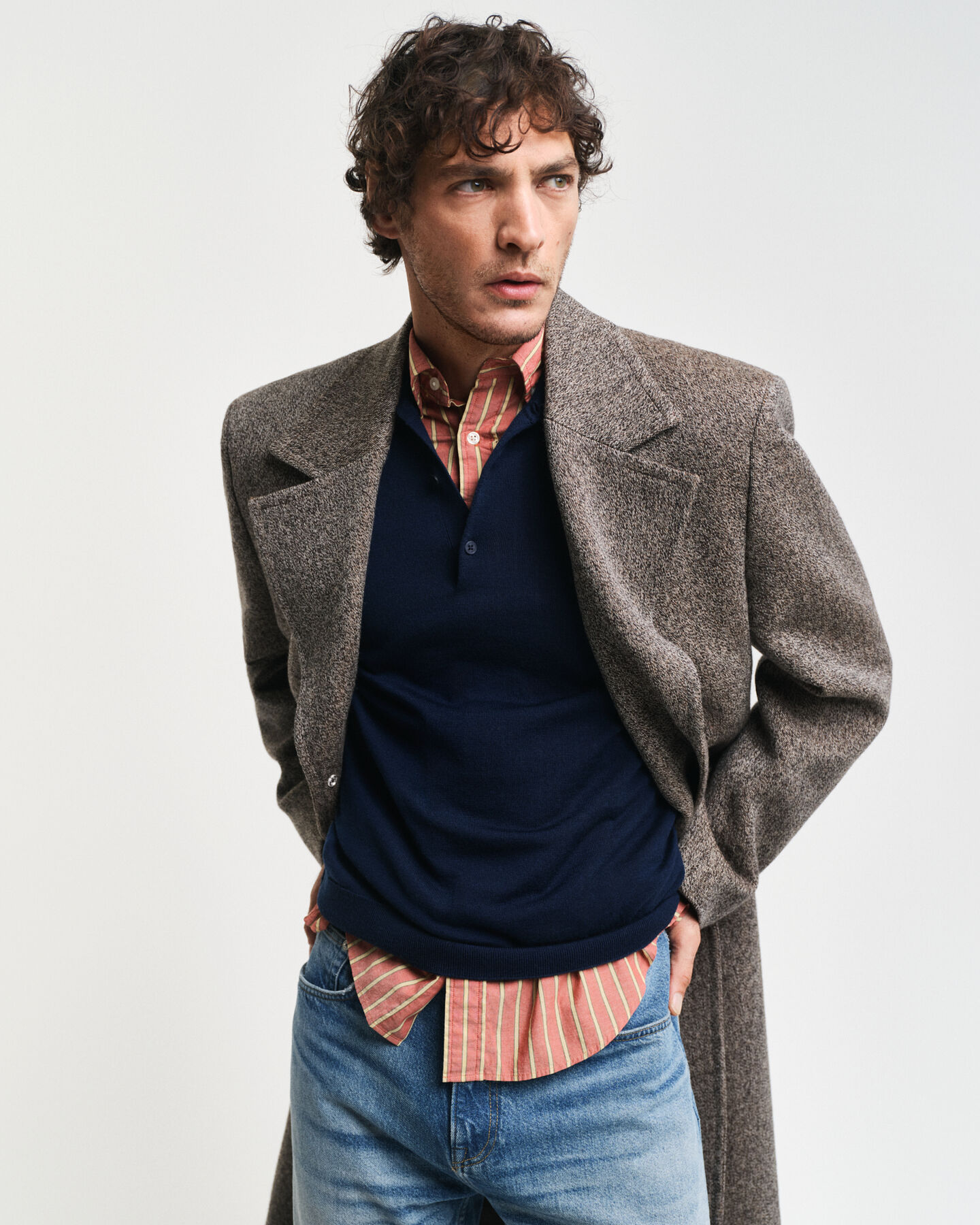 Polosweater af ekstra fin merinould