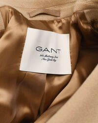 Dobbeltradet uldfrakke