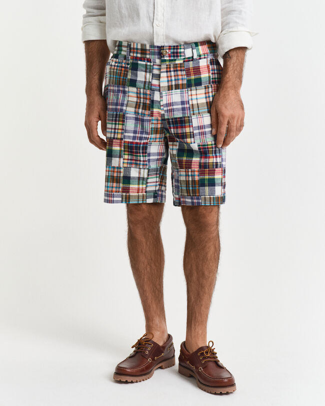 Regular fit shorts med patchwork