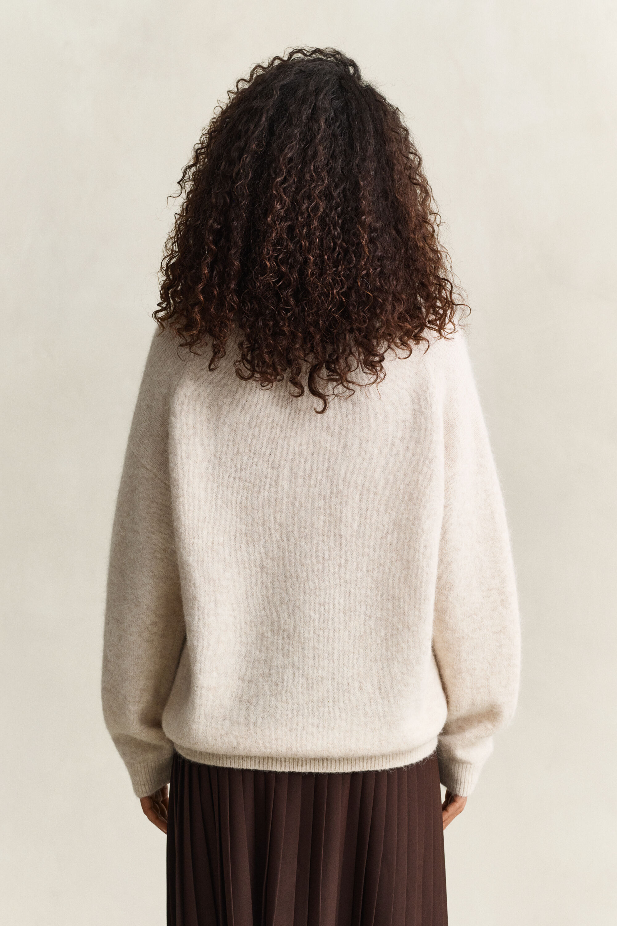 Sweater i blanding af alpakauld