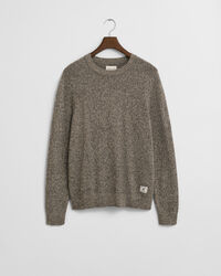 Sweater med crewneck i mouliné uldblanding
