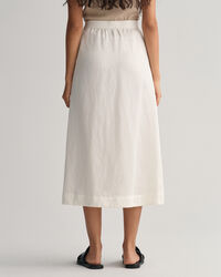 Midi nederdel i hør- og viskoseblanding