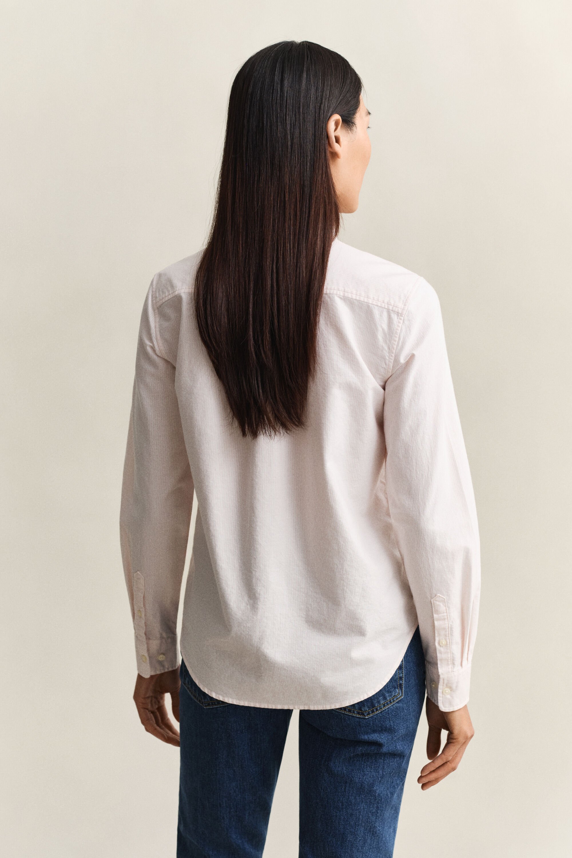 Regular fit klassisk stribet Oxford-skjorte