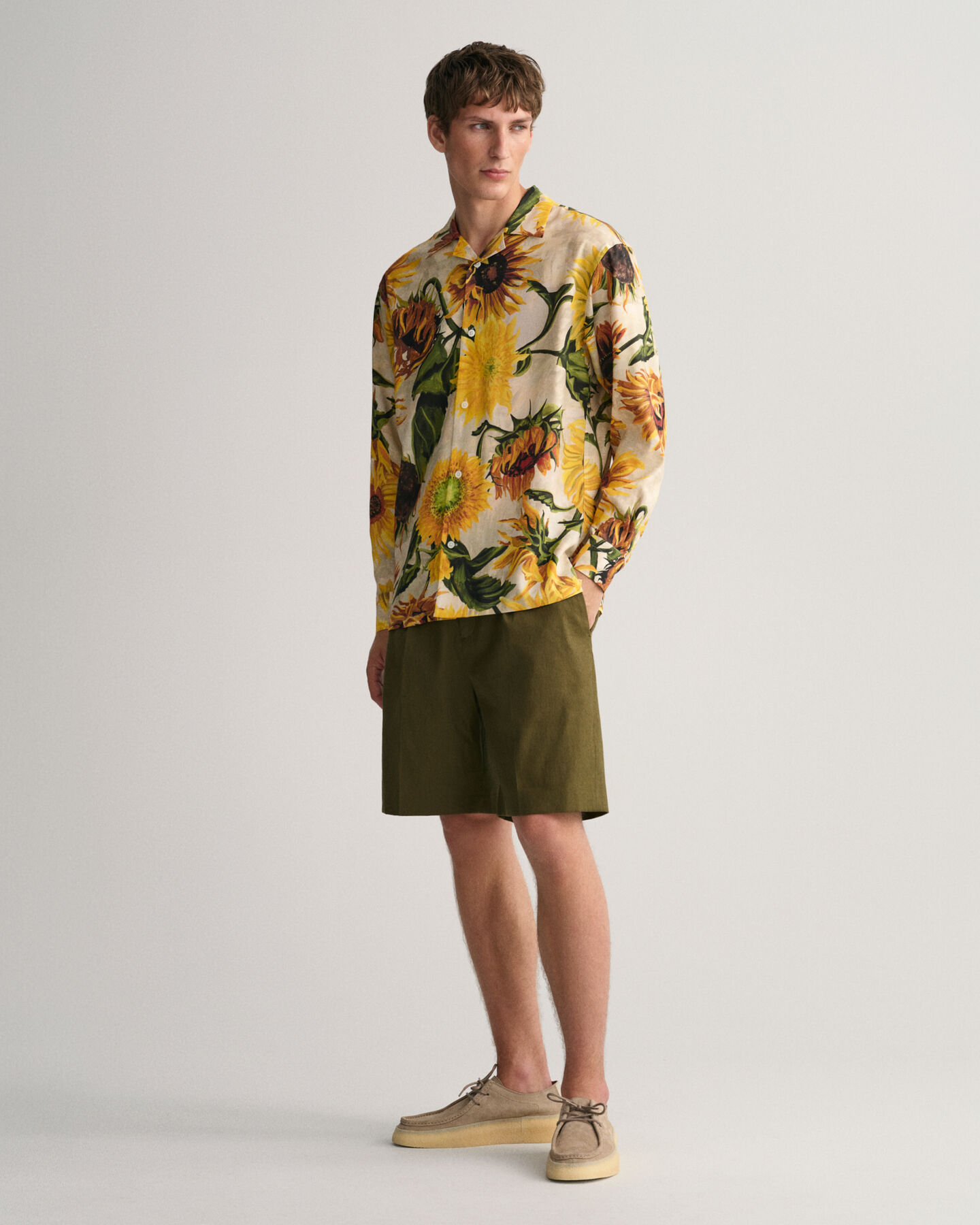 Jakkes&aelig;t-shorts af h&oslash;r og bomuld