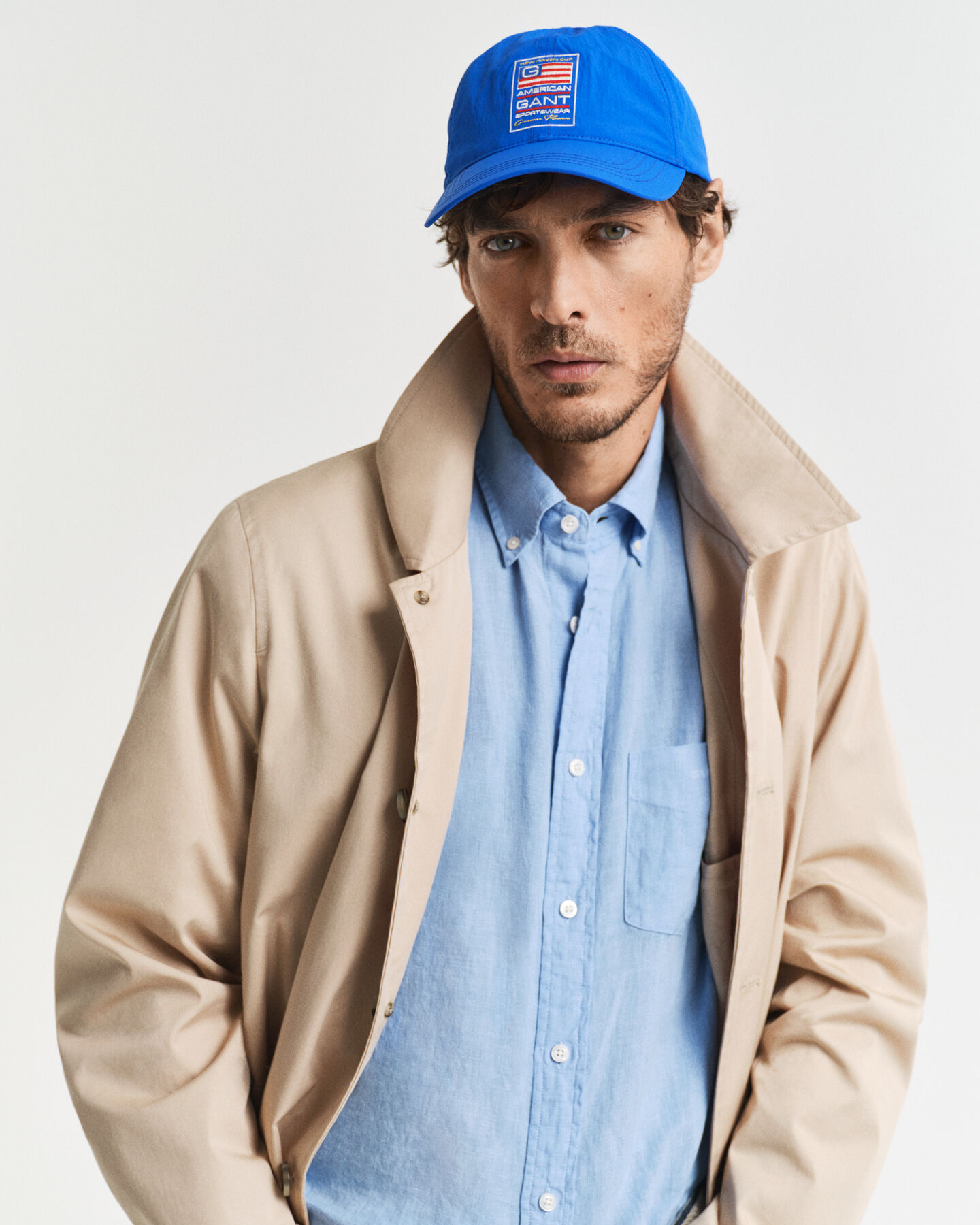 Cap med nautisk grafik