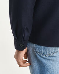 Regular fit overskjorte i uldblanding