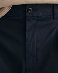 Relaxed fit tilspidsede jakkesæt-bukser af bomuld