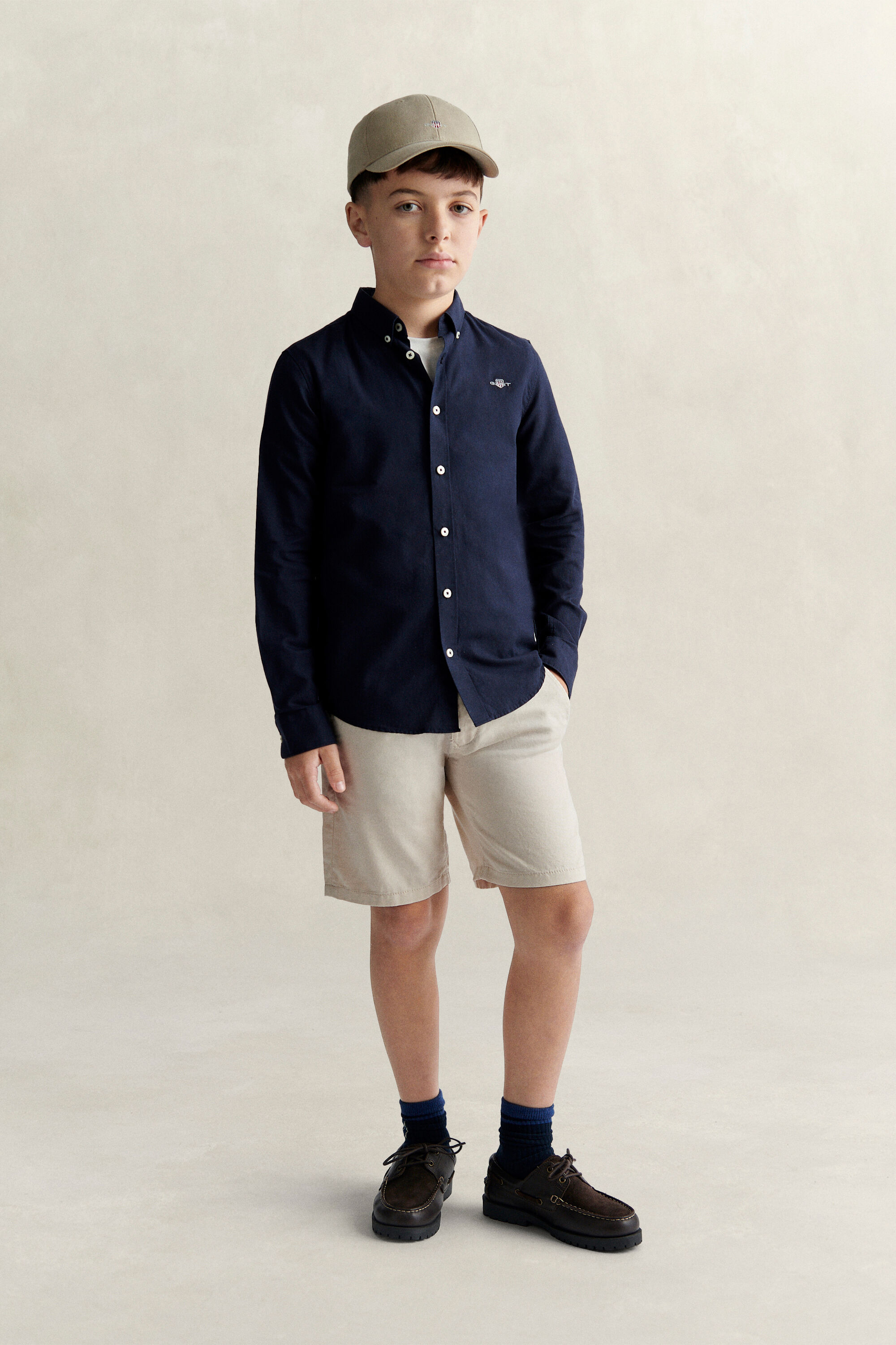 Teen Boys Shield Oxford skjorte