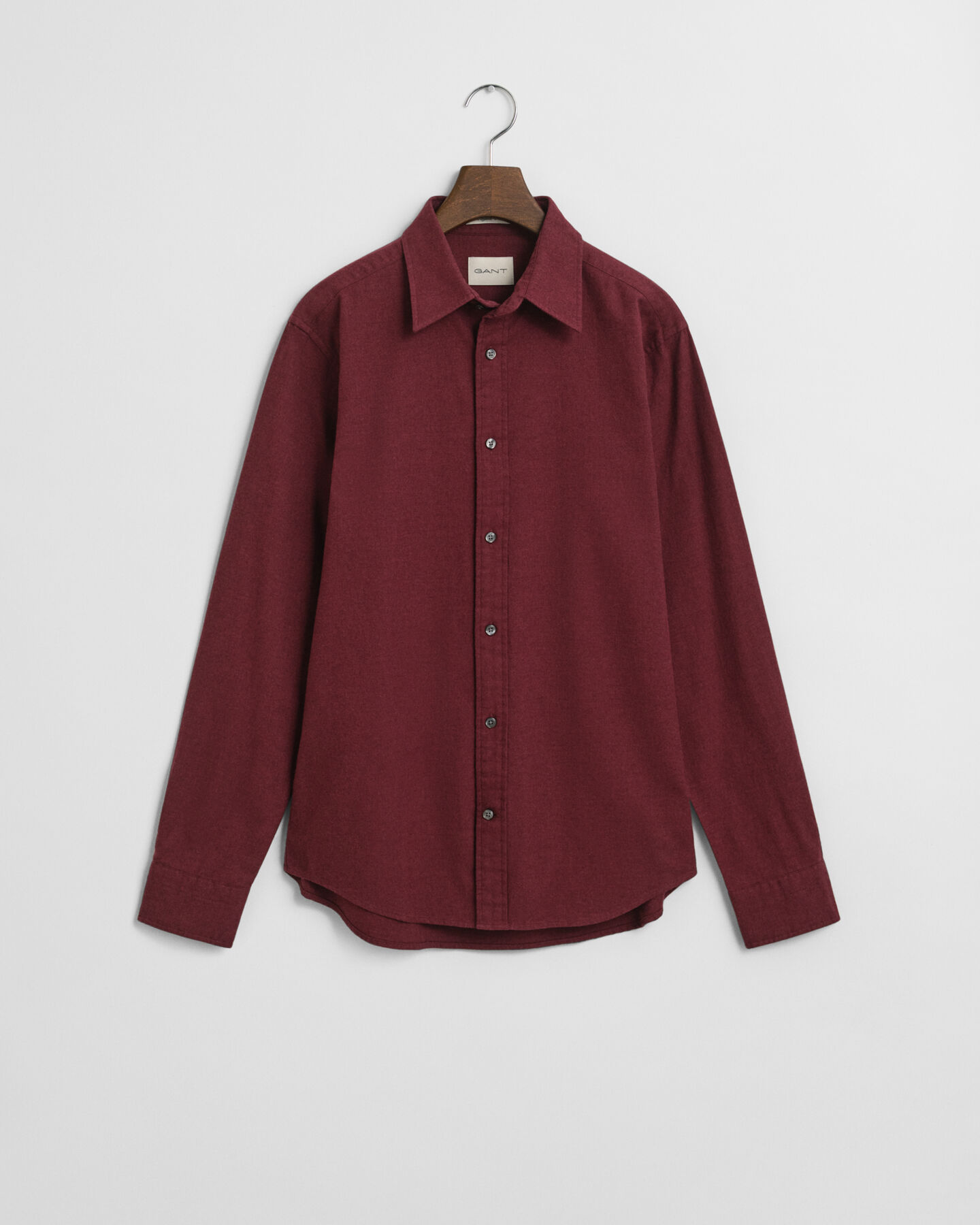 Regular fit melange flannelskjorte