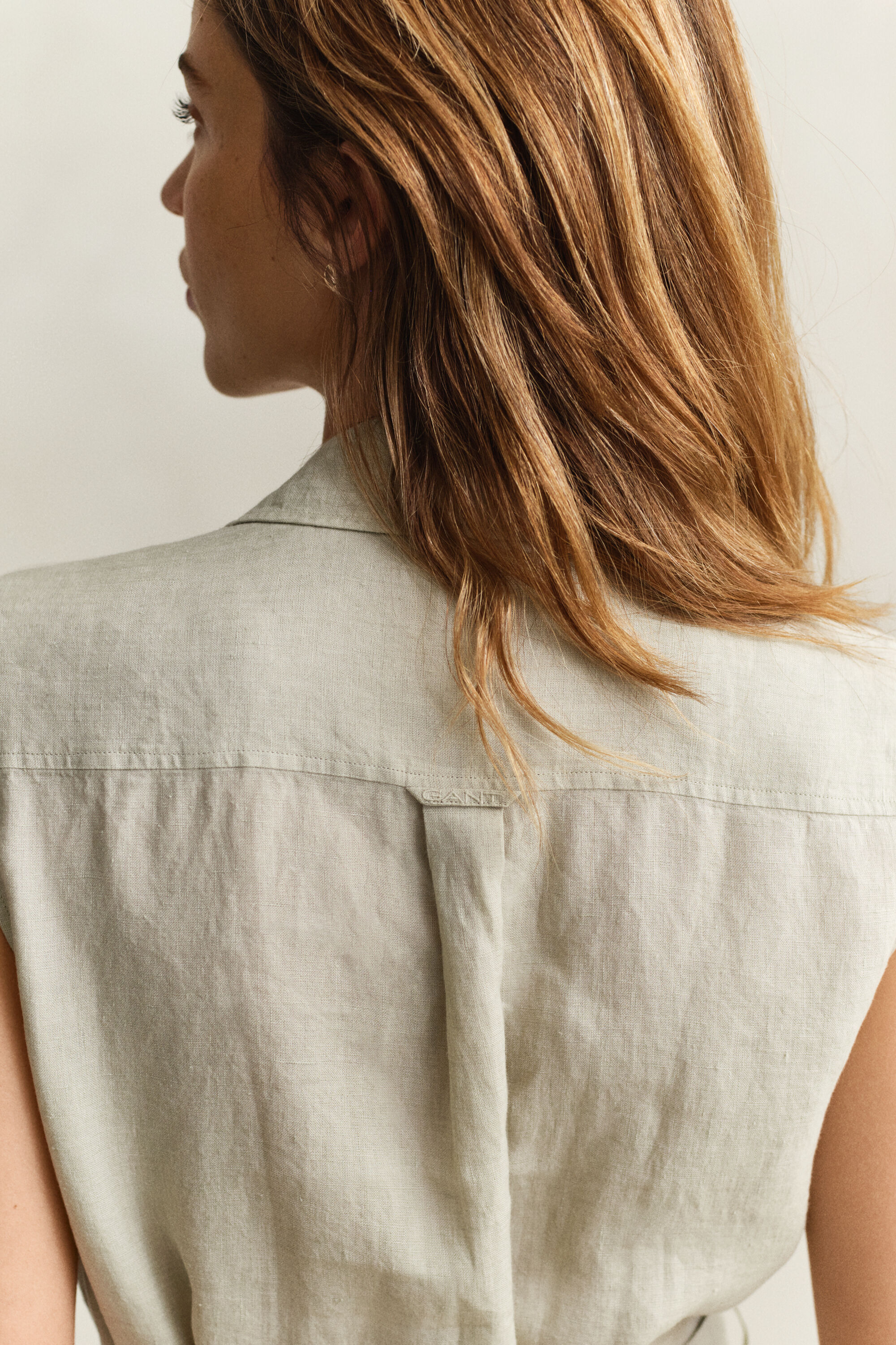 Kjole i hør uden ærmer